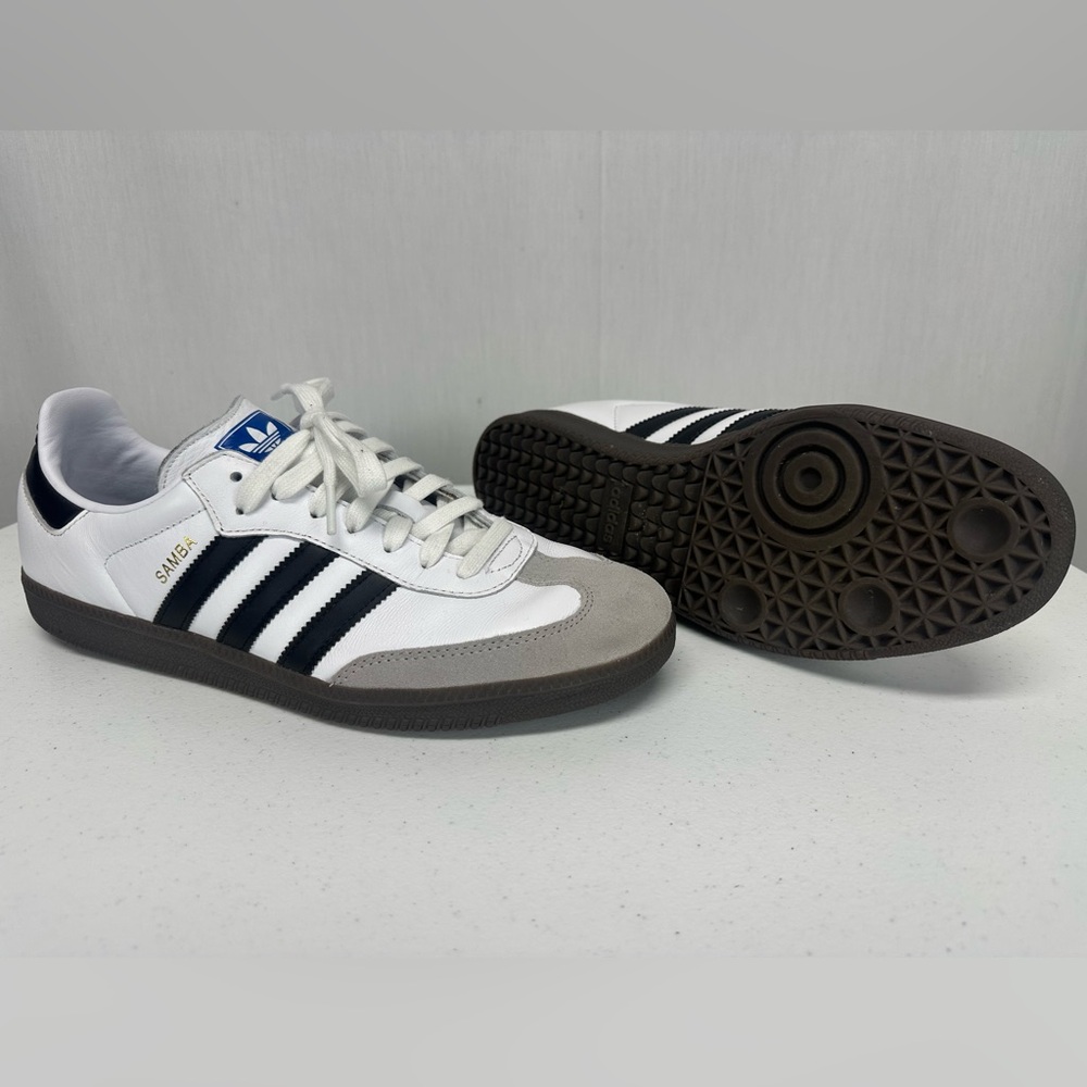 Adidas Men's White and Black Sneakers Samba OG